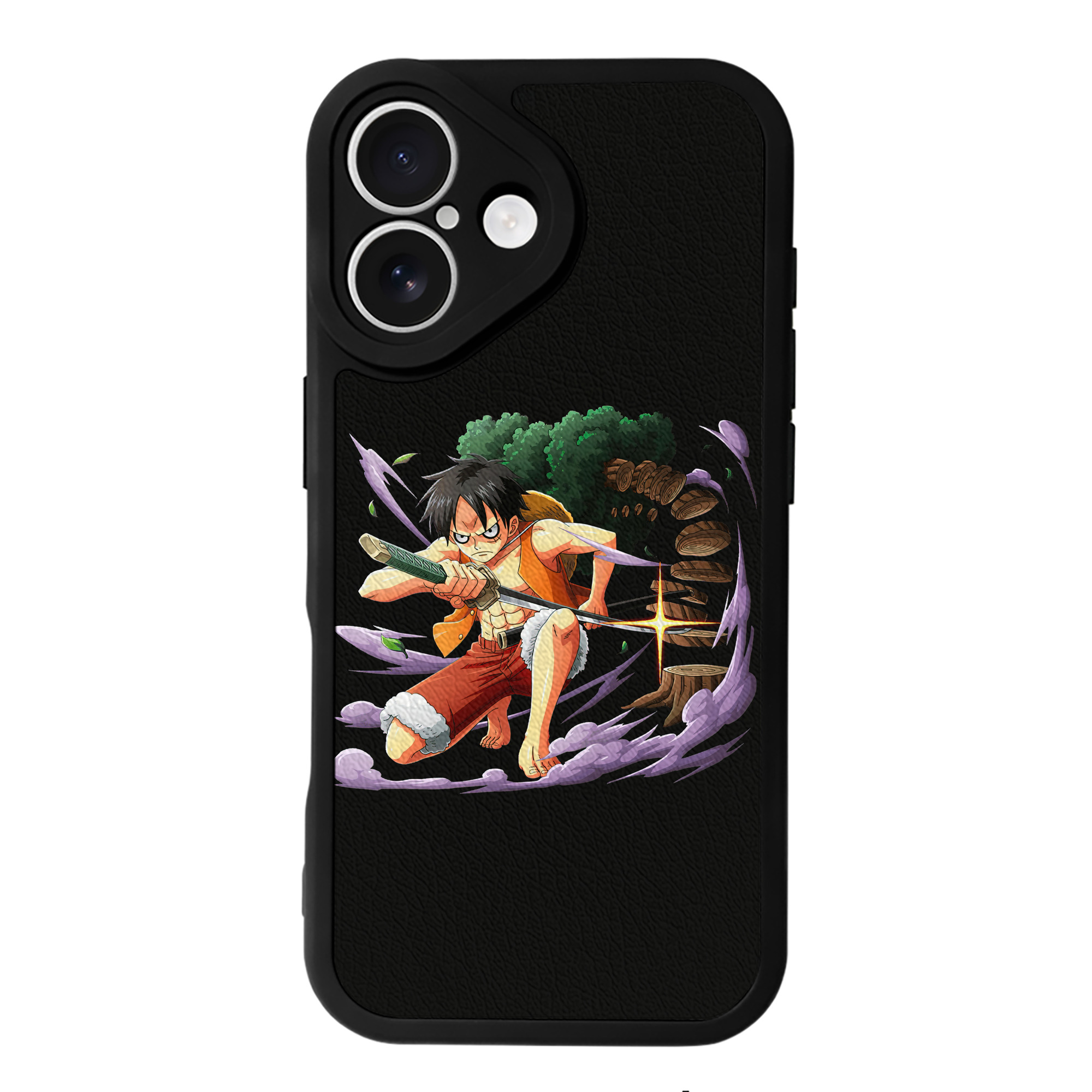 （画像用） ワンピース モンキー・D・ルフィ ONE PIECE Monkey D. Luffy 【iPhone 16シリーズ対応】シリコンスマホケース（レザー調） 材質：シリコン